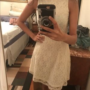 ASOS XS white dress. Beautiful lace pattern and cute buttons on the back.